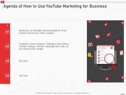 Agenda of how to use youtube marketing for business how to use youtube marketing