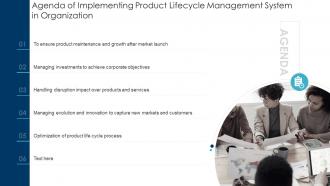 Agenda of implementing product lifecycle management system in organization