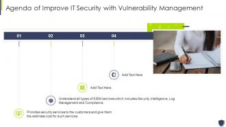 Agenda of improve it security with vulnerability management