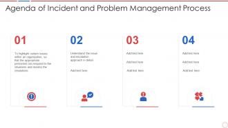 Agenda of incident and problem management process