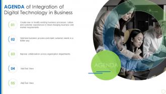 Agenda Of Integration Of Digital Technology In Business