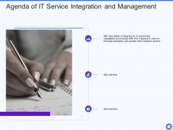 Agenda of it service integration and management