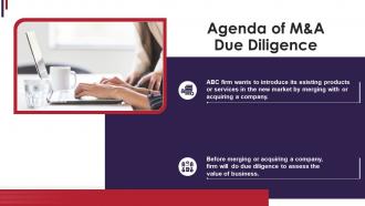 Agenda of m and a due diligence