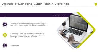 Agenda of managing cyber risk in a digital age