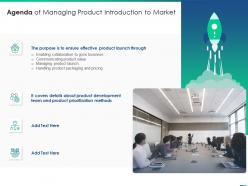 Agenda of managing product introduction to market ppt powerpoint presentation diagram ppt