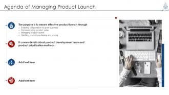 Agenda of managing product launch
