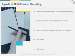 Agenda of multi channel marketing communications w1 ppt mockup
