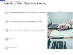 Agenda of multi channel marketing distribution management system ppt template