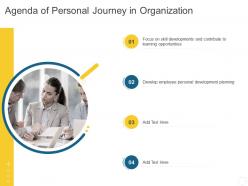 Agenda of personal journey in organization personal journey organization ppt professional