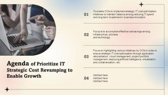 Agenda Of Prioritize IT Strategic Cost Revamping To Enable Growth