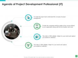 Agenda of project development professional it