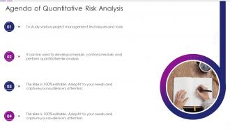 Agenda Of Quantitative Risk Analysis Ppt Guideline