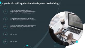 Agenda Of Rapid Application Development Methodology Ppt Slides Graphics
