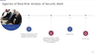 Agenda of real time analysis of security alerts