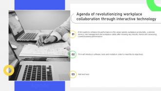 Agenda Of Revolutionizing Workplace Collaboration Through Interactive Technology