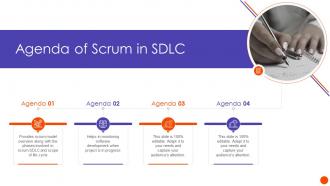 Agenda Of Scrum In SDLC Ppt Structure