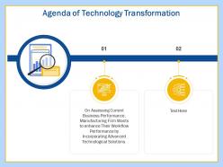 Agenda of technology transformation ppt powerpoint presentation slides download