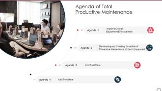 Agenda of total productive maintenance ppt slides file