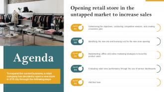 Agenda Opening Retail Store In The Untapped Market To Increase Sales