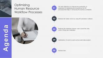 Agenda Optimizing Human Resource Workflow Processes