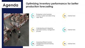 Agenda Optimizing Inventory Performance For Better Production Forecasting CPP DK SS