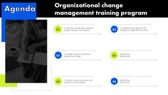 Agenda Organizational Change Management Training Program Ppt Icon Design Templates