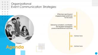 Agenda Organizational Event Communication Strategies Ppt Powerpoint Presentation Gallery Skills
