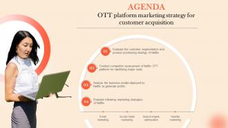 Agenda OTT Platform Marketing Strategy For Customer Acquisition Strategy SS V