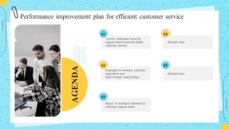 Agenda Performance Improvement Plan For Efficient Customer Service