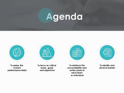 Agenda performance status k316 ppt powerpoint presentation designs download