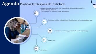 Agenda Playbook For Responsible Tech Tools Ppt Powerpoint Presentation File Slide Download