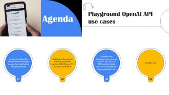 Agenda Playground OpenAI API Use Cases ChatGPT SS V