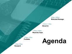 Agenda portfolio a411 ppt powerpoint presentation inspiration file formats