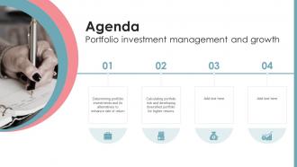 Agenda Portfolio Investment Management And Growth Ppt Slides Infographic Template