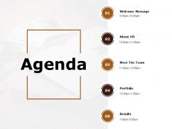 Agenda portfolio ppt powerpoint presentation infographics infographic template