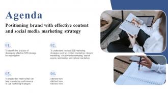 Agenda Positioning Brand With Effective Content And Social Media Marketing Strategy