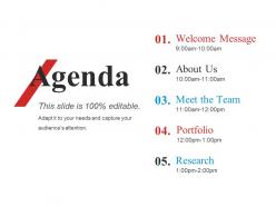 Agenda powerpoint slide designs