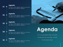 Agenda ppt visual aids layouts