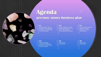 Agenda Precious Stones Business Plan BP SS