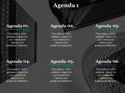 Agenda presentation layouts