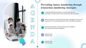 Agenda Preventing Money Laundering Through Transaction Monitoring Strategies