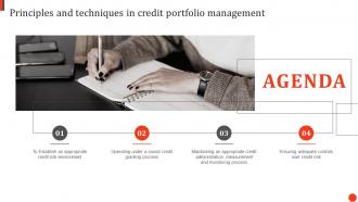 Agenda Principles And Techniques In Credit Portfolio Management