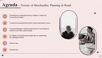 Agenda Process Of Merchandise Planning In Retail