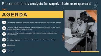 Agenda Procurement Risk Analysis For Supply Chain Management
