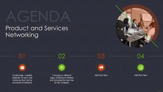 Agenda product and services networking
