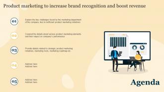 Agenda Product Marketing To Increase Brand Recognition And Boost Revenue