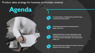 Agenda Product Sales Strategy For Business To Increase Revenue Strategy SS V