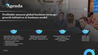 Agenda Profitable Amazon Global Business Strategy Growth Initiatives And Business Model