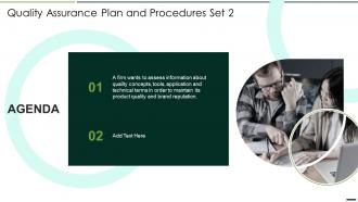Agenda Quality Assurance Plan And Procedures Set 2