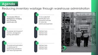 Agenda Reducing Inventory Wastage Through Warehouse Administration